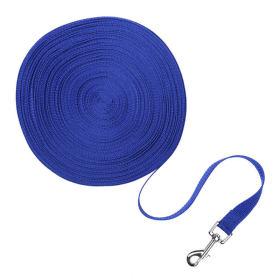 Dog Leash Long Obedience Recall Foot Feet Training Lead 6/15/23/33/50/100 FT (Color: Blue, Length: 23 FT)